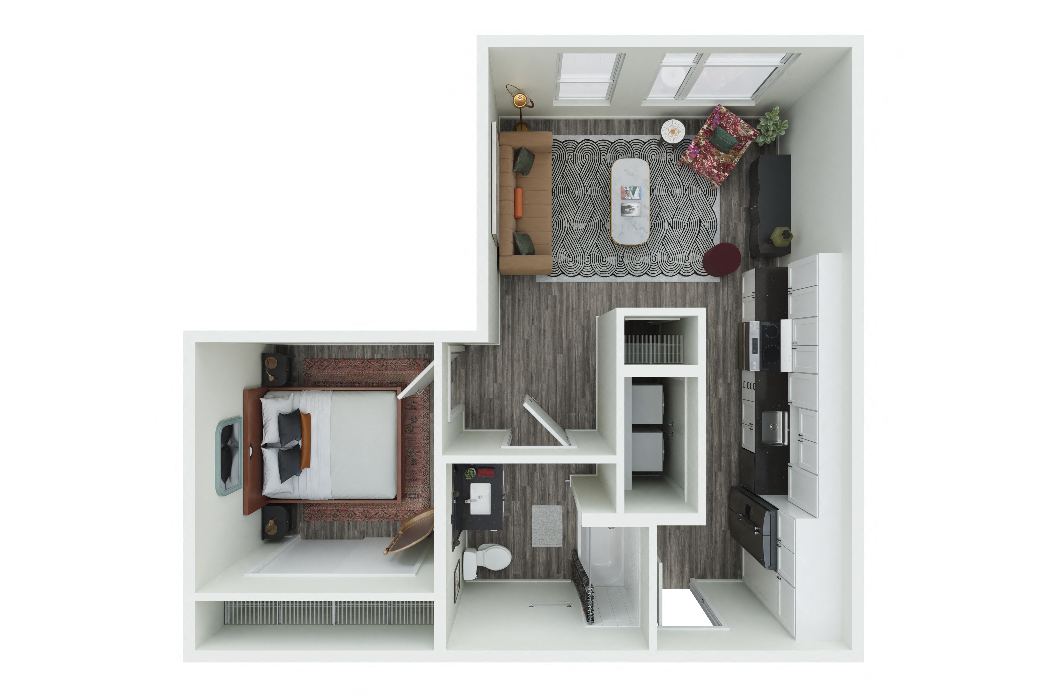 Floor plan layout diagram for Open 1 - 0.07-A